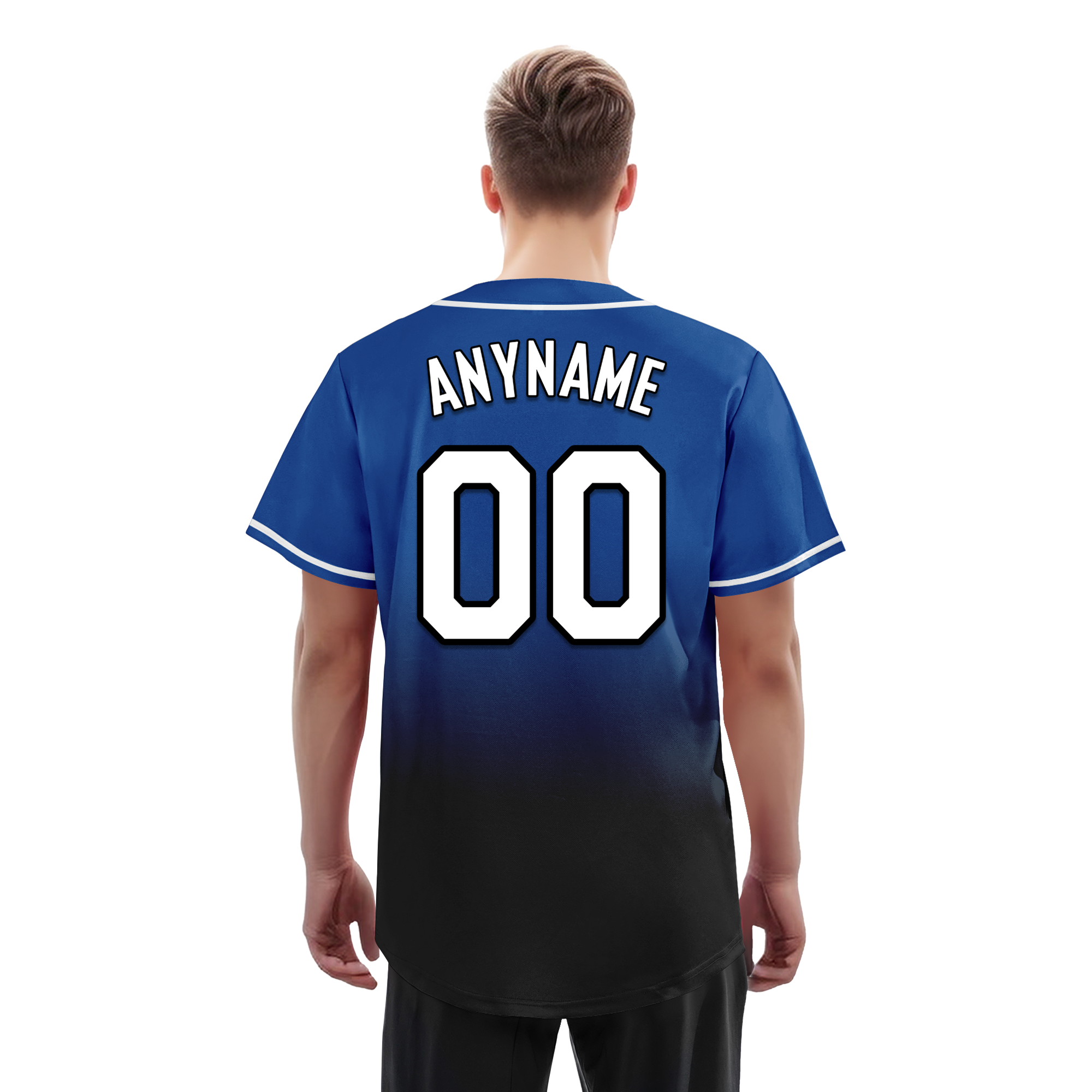 Custom Blue Black Fade Fashion Personalized Authentic Baseball Jersey BSBJ01-D0a70be - Coolcustomize