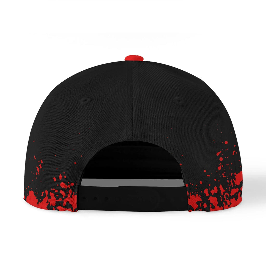 Custom Black Red Hat Sport Design Cap Stitched Adjustable Personalized YW061-D020231-2 - Coolcustomize