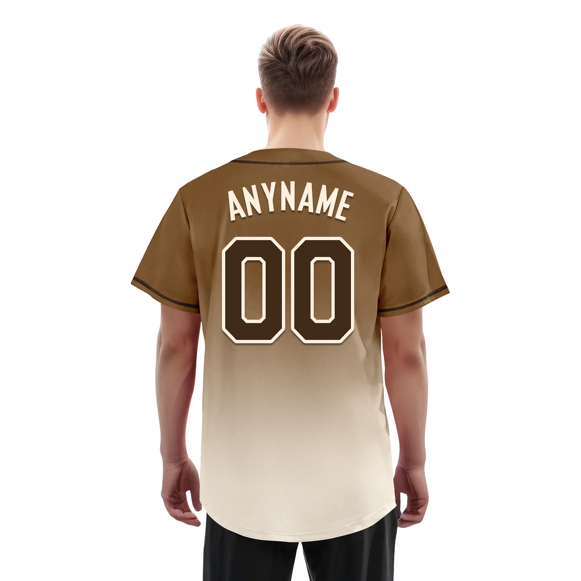 Custom Brown White Fade Fashion Personalized Authentic Baseball Jersey BSBJ01-D0a70fe - Coolcustomize