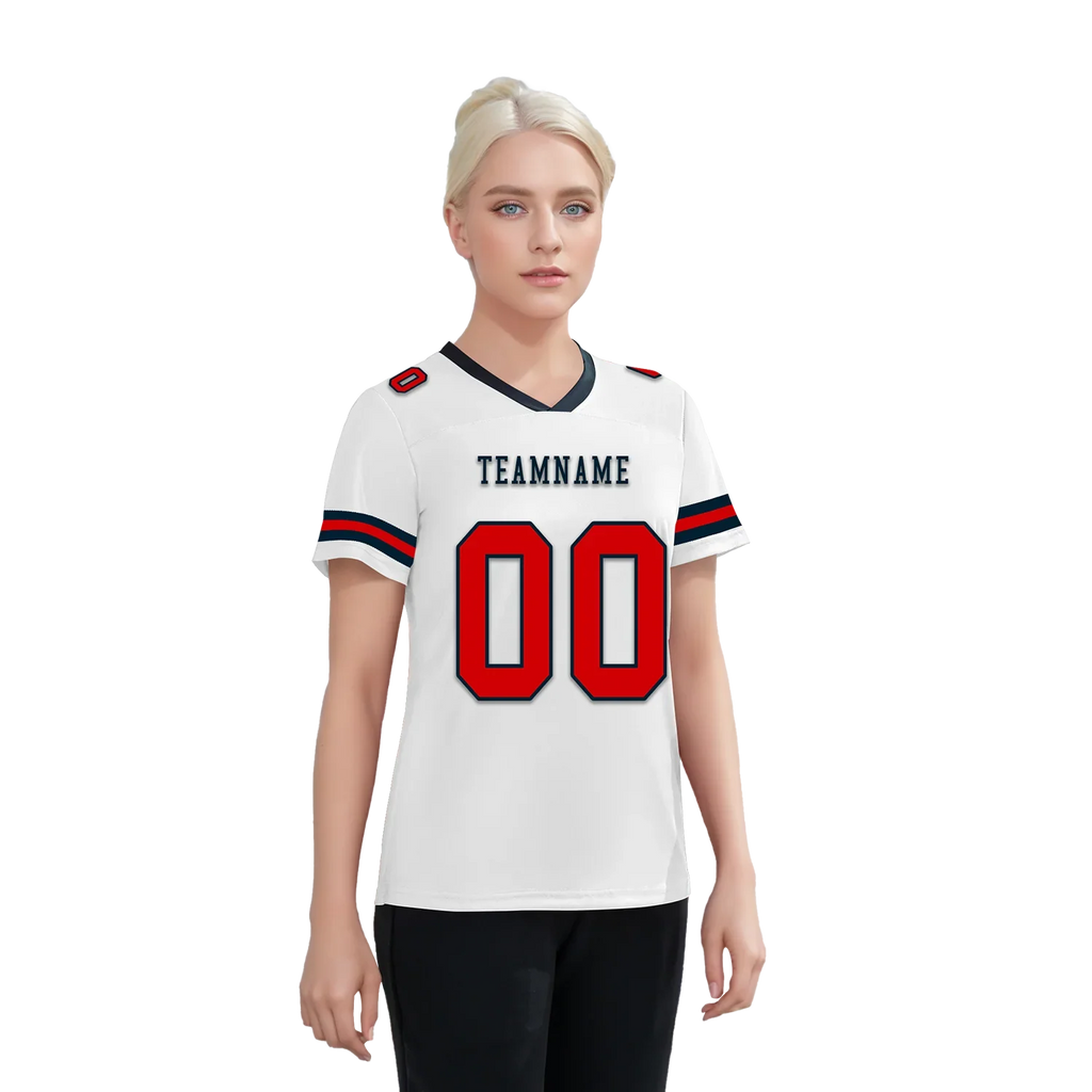 Custom White Classic Style Personalized Authentic Football Jersey FBJ02-bd0a70b7 - Coolcustomize