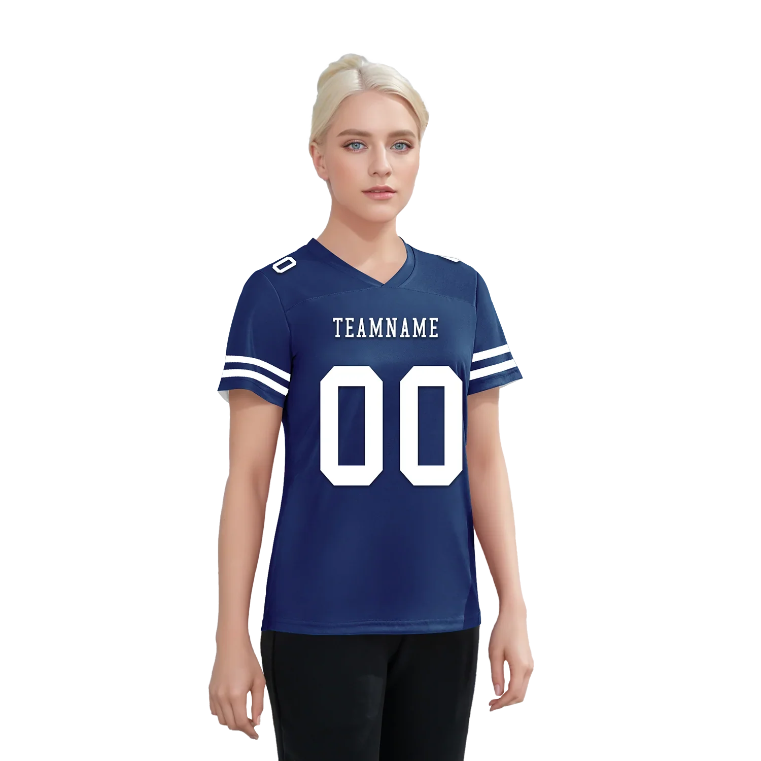 Custom Blue Classic Style Personalized Authentic Football Jersey FBJ02-bd0a70bf - Coolcustomize