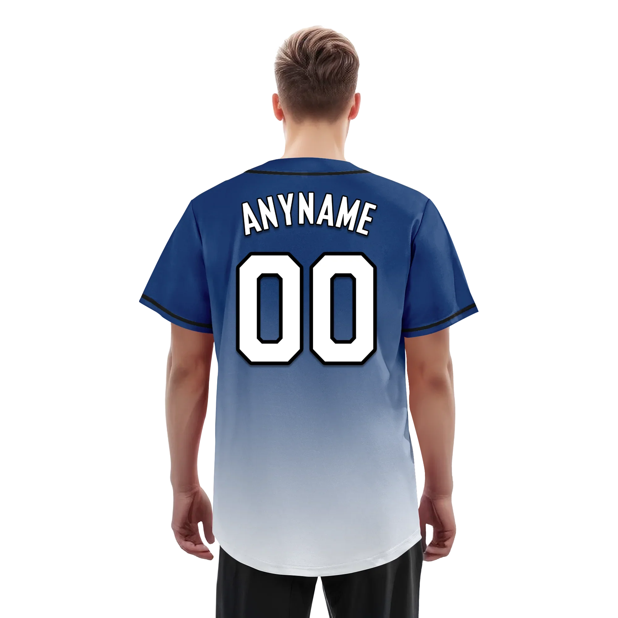 Custom Blue White Fade Fashion Personalized Authentic Baseball Jersey BSBJ01-D0a70db - Coolcustomize