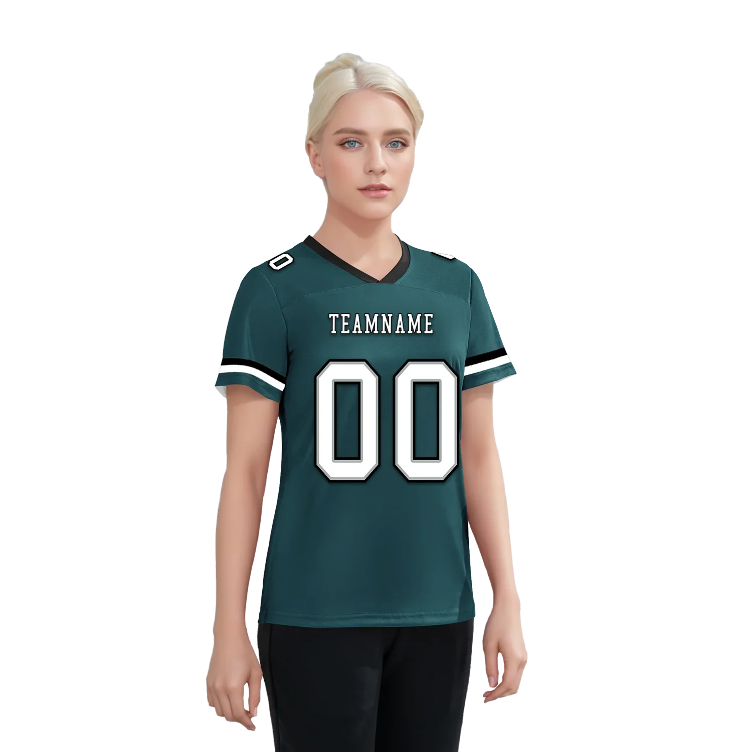 Custom Cyan Classic Style Personalized Authentic Football Jersey FBJ02-bd0a70ab - Coolcustomize