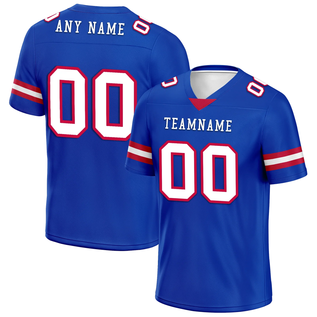 Custom Blue Classic Style Personalized Authentic Football Jersey FBJ02-bd0a70ca - Coolcustomize