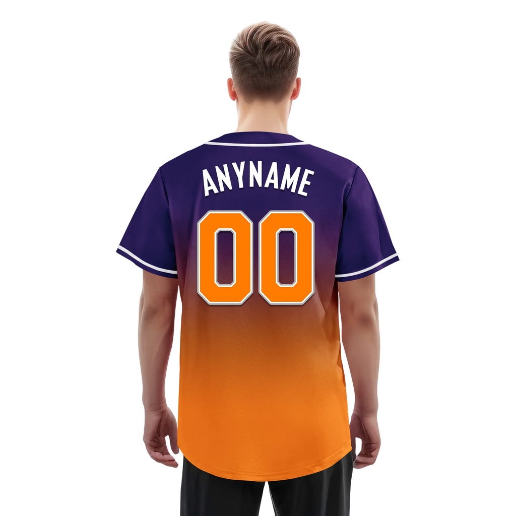Custom Purple Orange Fade Fashion Personalized Authentic Baseball Jersey BSBJ01-D0a70de - Coolcustomize
