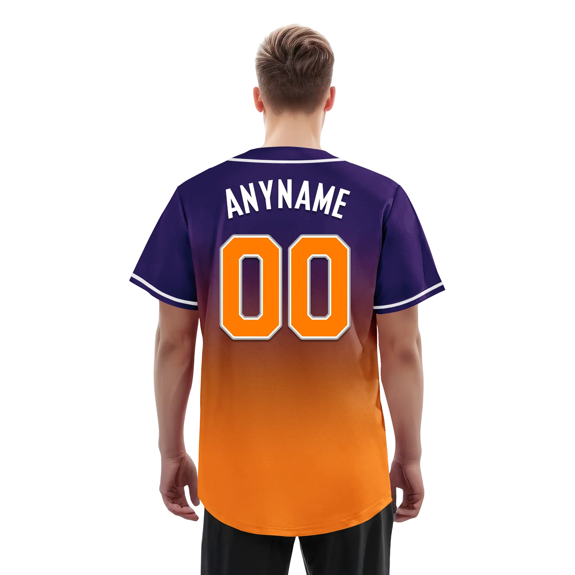 Custom Purple Orange Fade Fashion Personalized Authentic Baseball Jersey BSBJ01-D0a70de - Coolcustomize