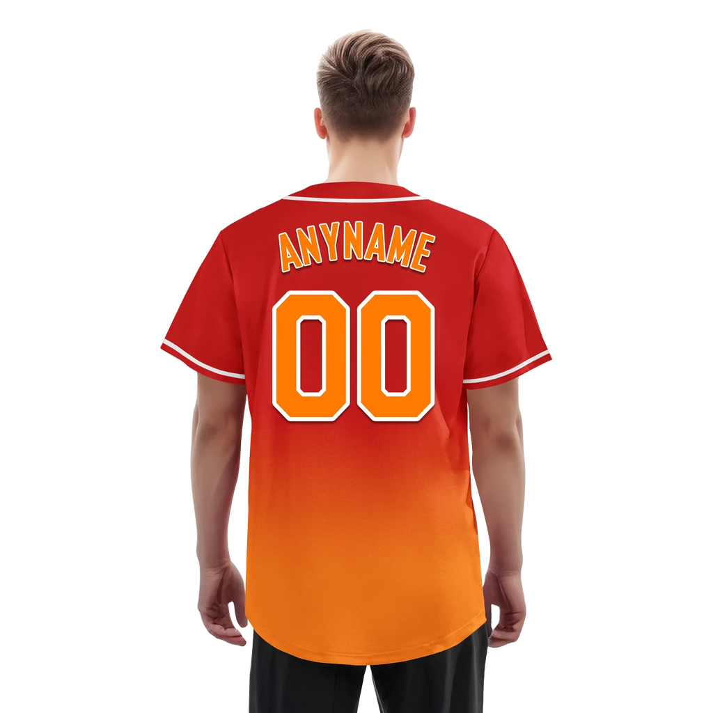 Custom Red Orange Fade Fashion Personalized Authentic Baseball Jersey BSBJ01-D0a70df - Coolcustomize