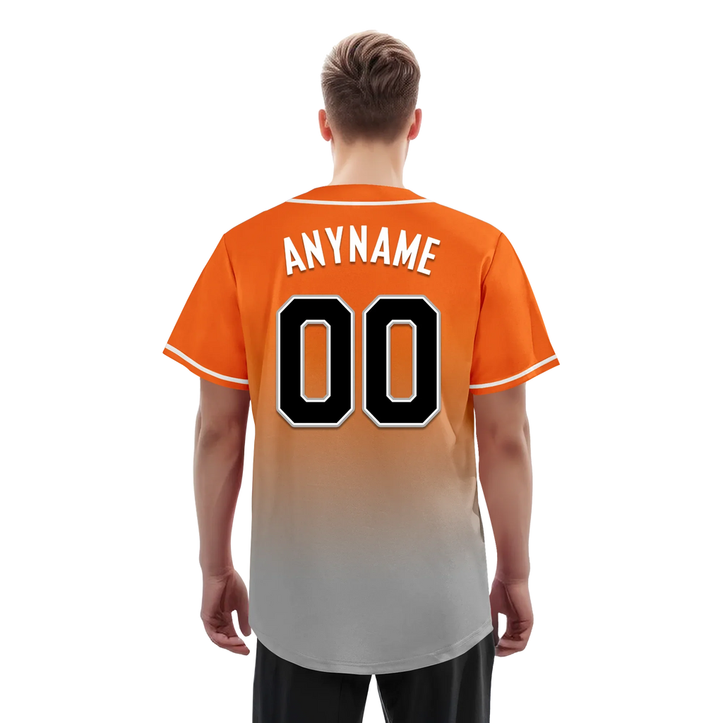 Custom Orange Grey Fade Fashion Personalized Authentic Baseball Jersey BSBJ01-D0a70ec - Coolcustomize