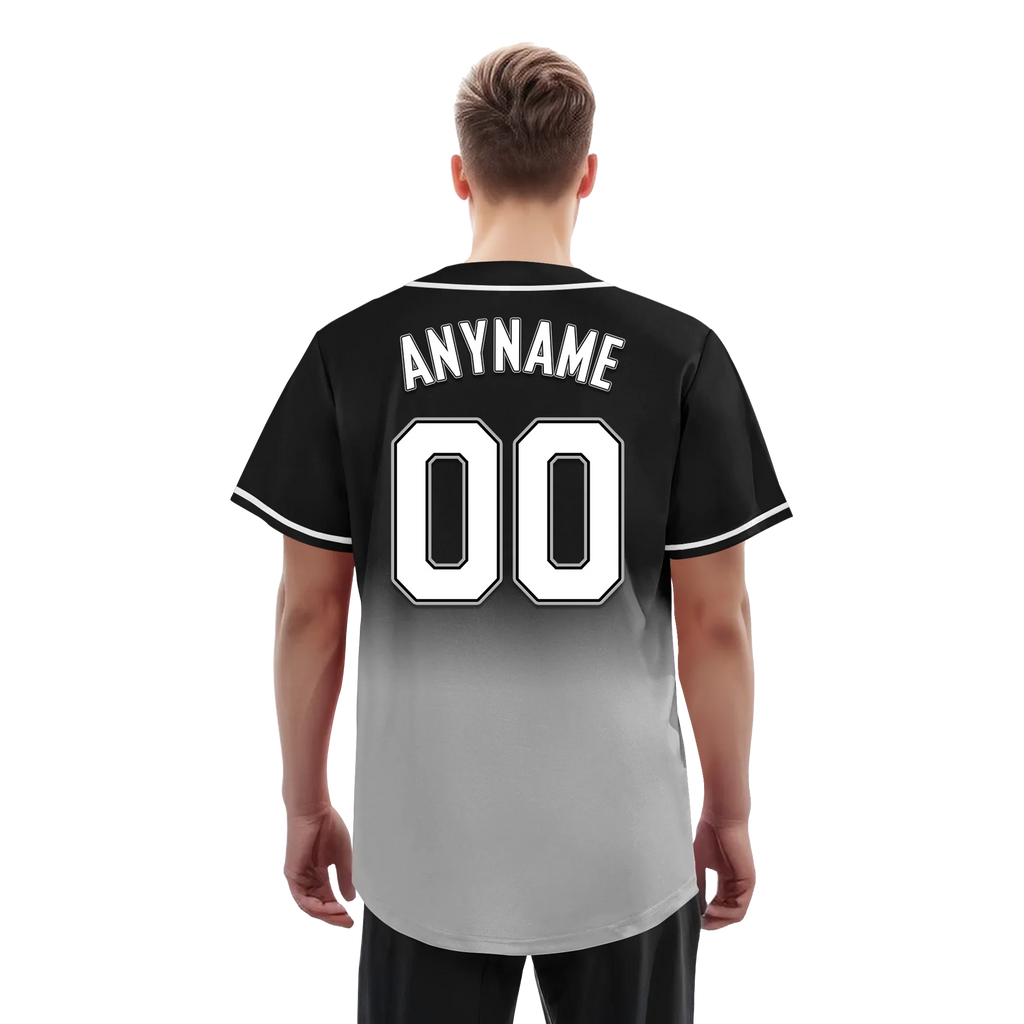 Custom Black Grey Fade Fashion Personalized Authentic Baseball Jersey BSBJ01-D0a70cf - Coolcustomize