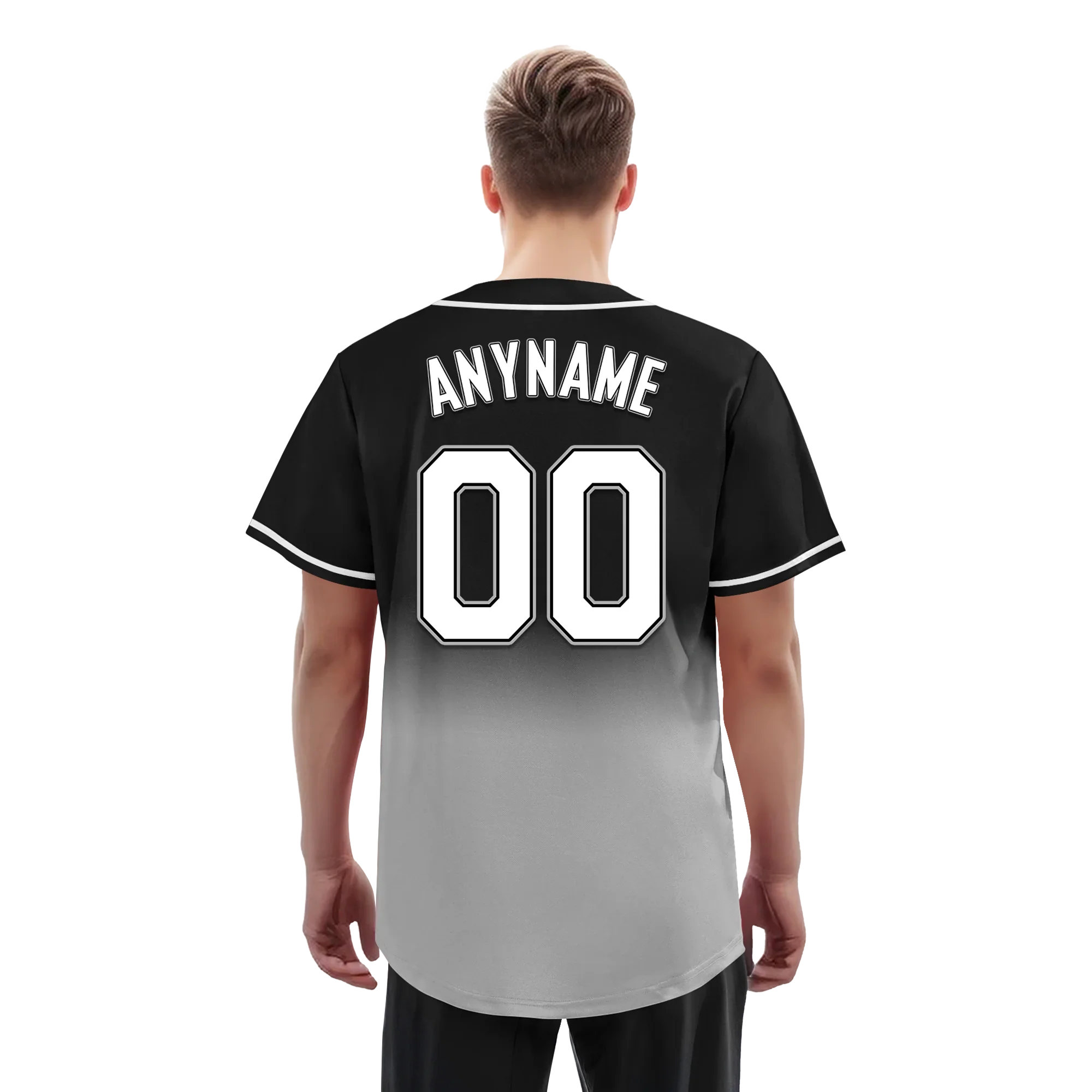 Custom Black Grey Fade Fashion Personalized Authentic Baseball Jersey BSBJ01-D0a70cf - Coolcustomize