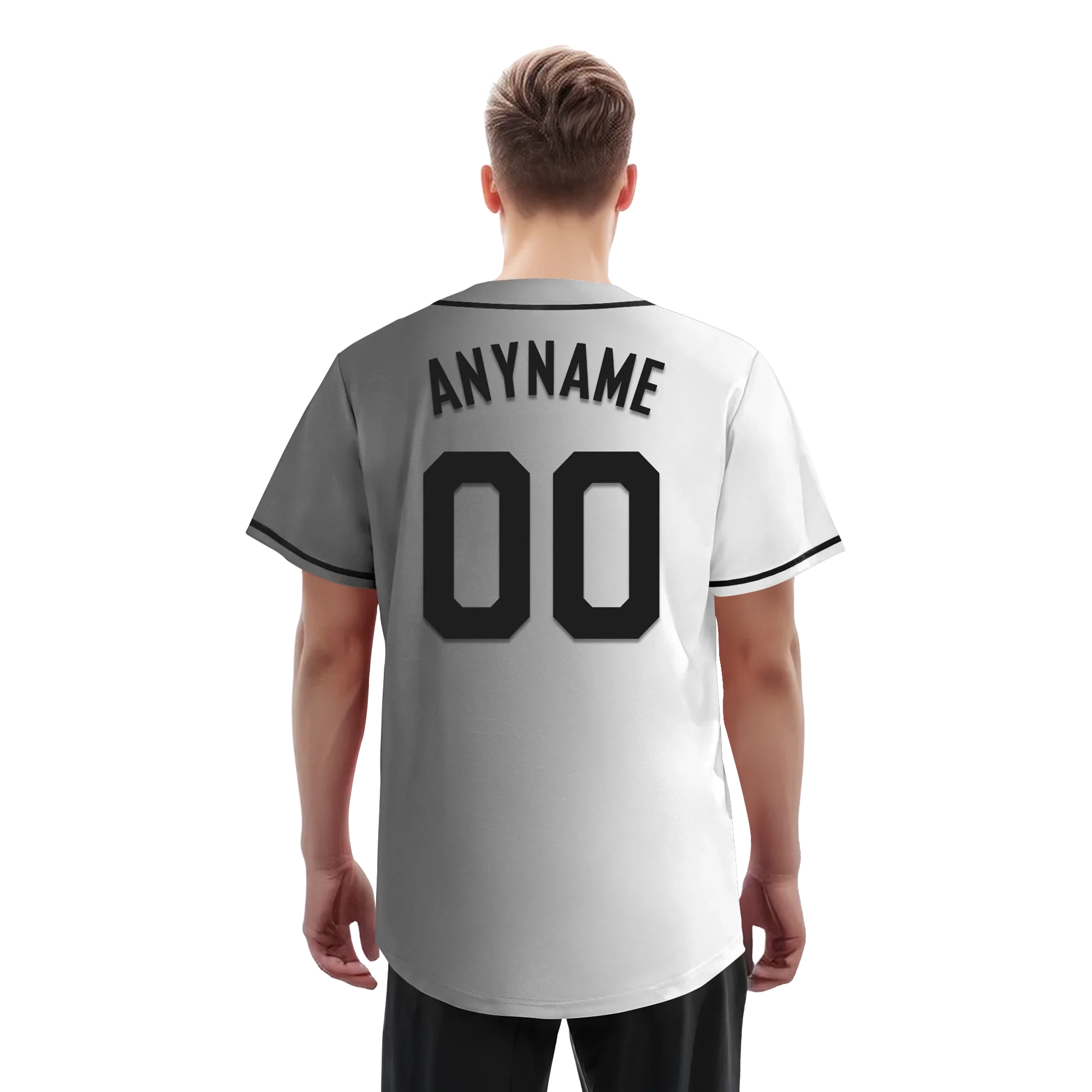 Custom White Grey Gradient Fashion Personalized Authentic Baseball Jersey BSBJ01-D0a7aaf - Coolcustomize