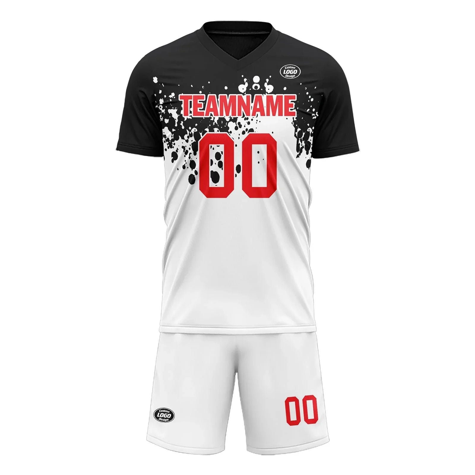 Custom Black White Soccer Sets Jersey Personalized SCJ101-D28026 - Coolcustomize