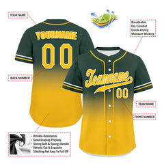 Custom Green Yellow Fade Fashion Personalized Authentic Baseball Jersey UN002-bd0b007b-ab