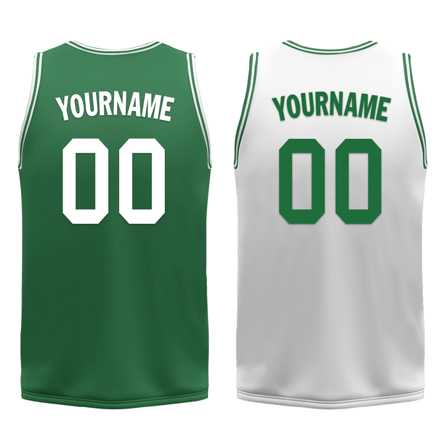 Custom Green White Classic Style Reversible Basketball Uniform Personalized Ordinary BBJR-D017001 - Coolcustomize