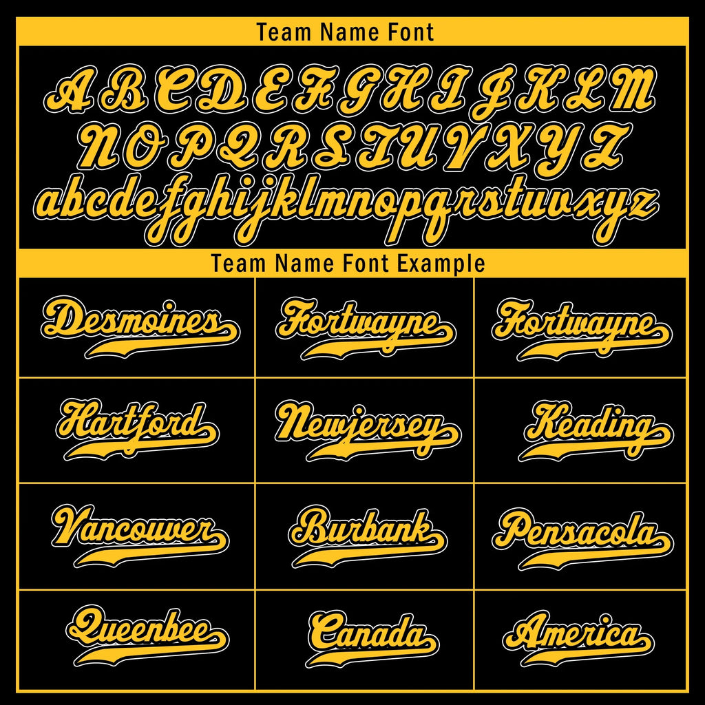 Custom Black Classic Style Yellow Personalized Authentic Baseball Jersey BSBJ01-bd0fad7 - Coolcustomize