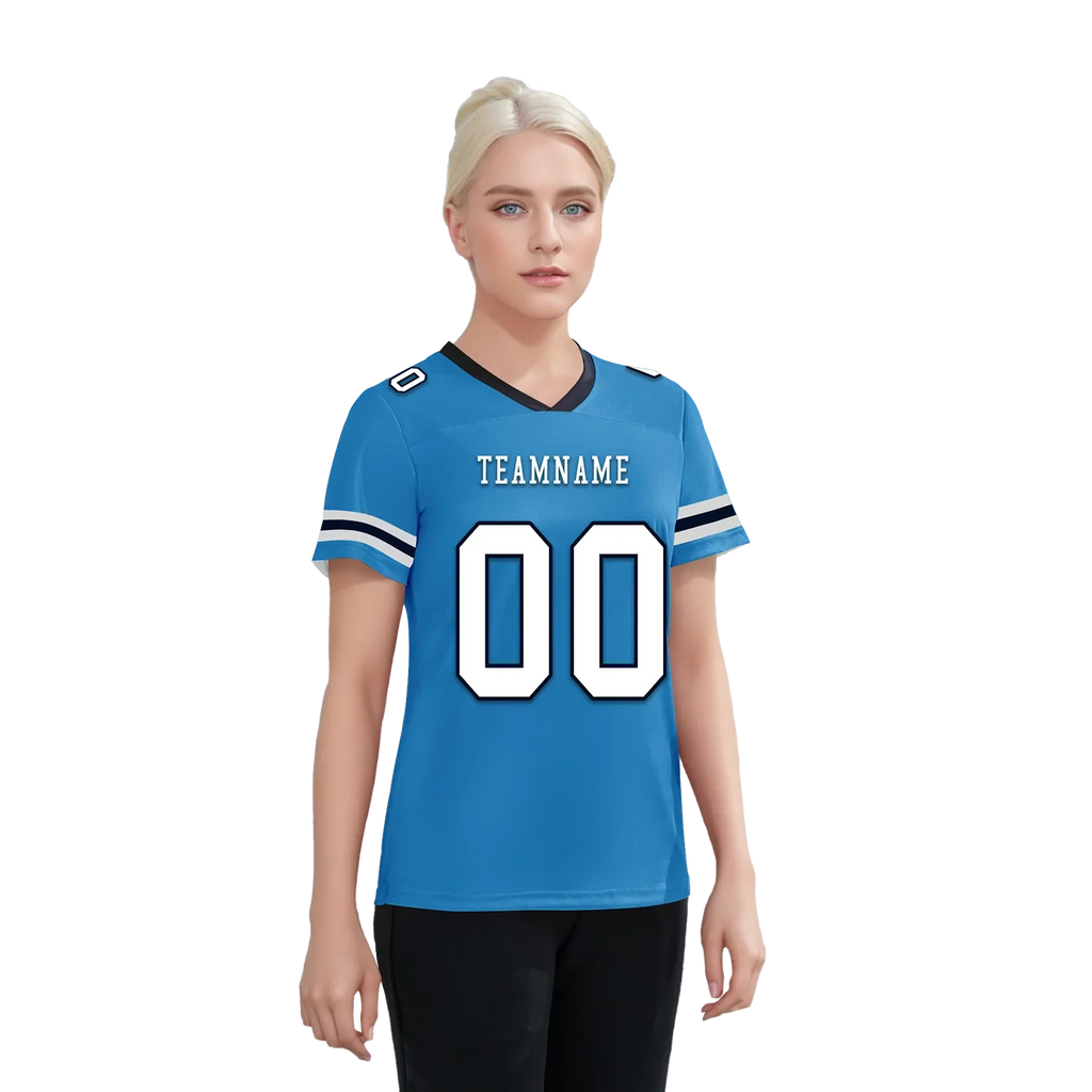 Custom Blue White Classic Style Personalized Authentic Football Jersey FBJ02-bd0a700c - Coolcustomize