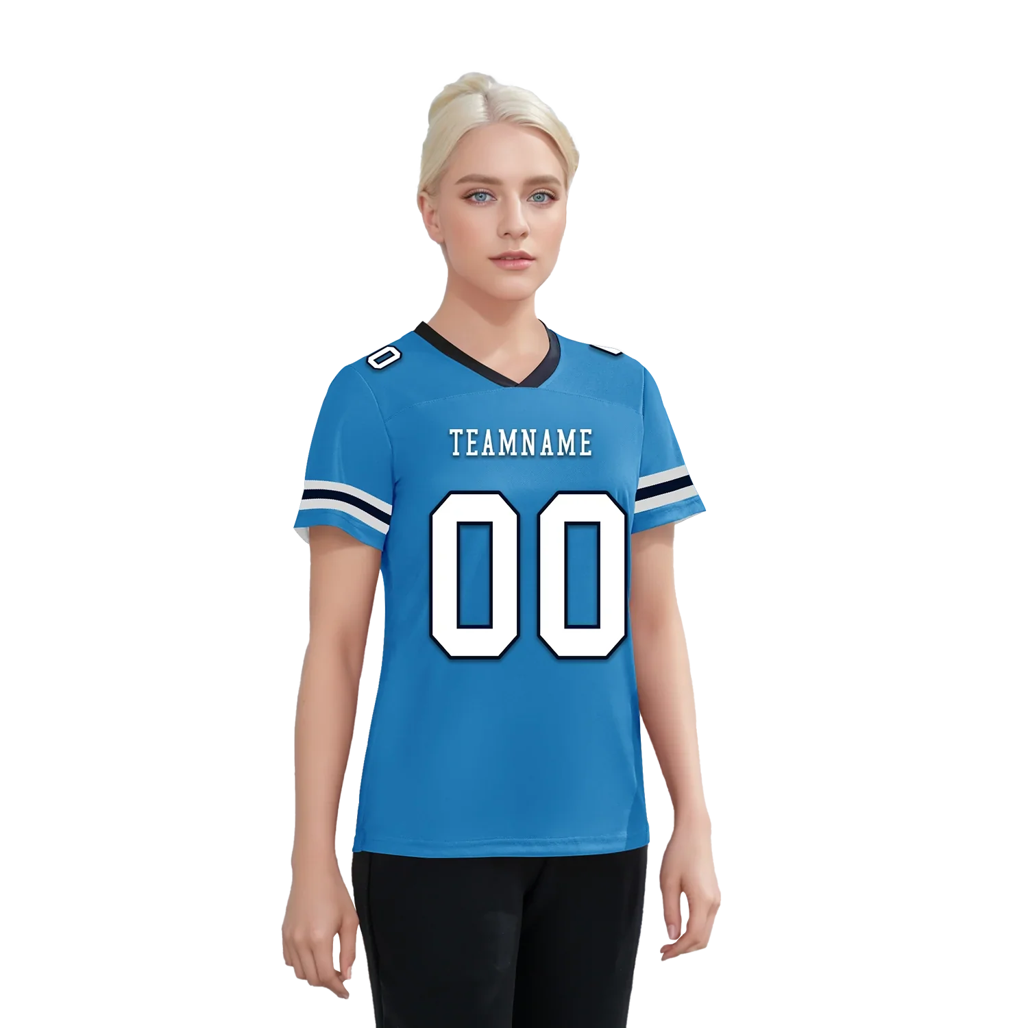 Custom Blue White Classic Style Personalized Authentic Football Jersey FBJ02-bd0a700c - Coolcustomize