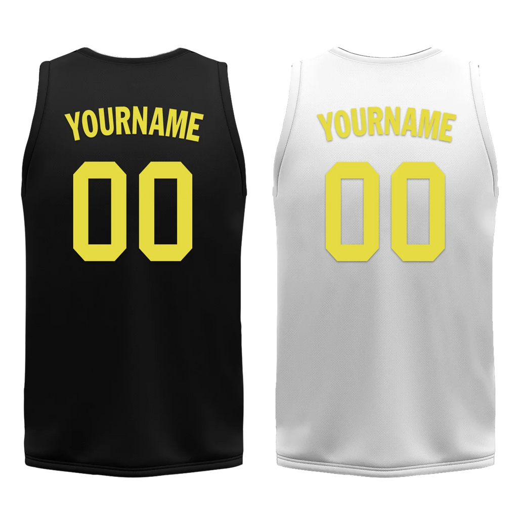 Custom Black White Classic Style Reversible Basketball Uniform Personalized COOLMAX BBJR-D017048 - Coolcustomize