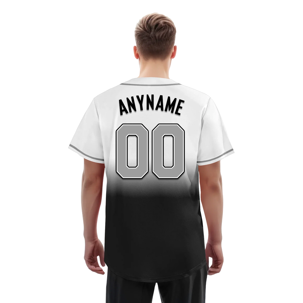 Custom Grey Black Fade Fashion Personalized Authentic Baseball Jersey BSBJ01-D0a70ee - Coolcustomize