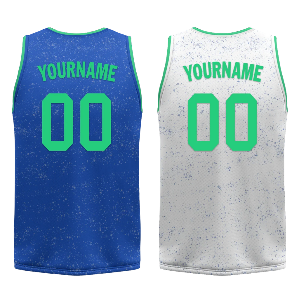 Custom Blue White Classic Style Reversible Basketball Uniform Personalized Ordinary BBJR-D017009 - Coolcustomize