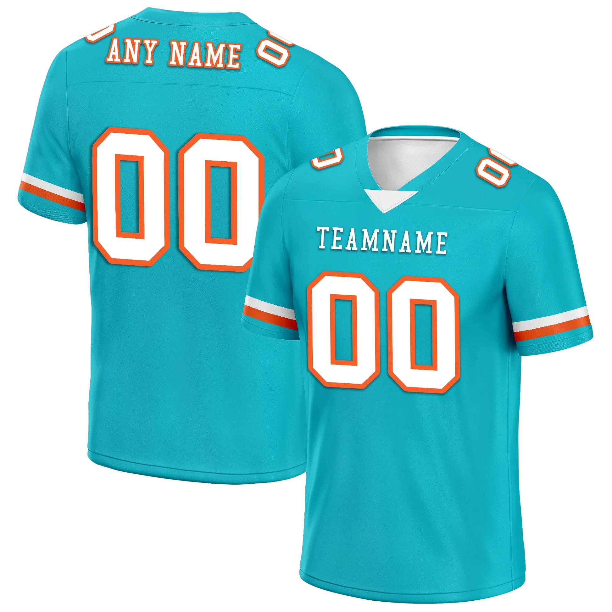 Custom Cyan Classic Style Personalized Authentic Football Jersey FBJ02-bd0a70ba - Coolcustomize
