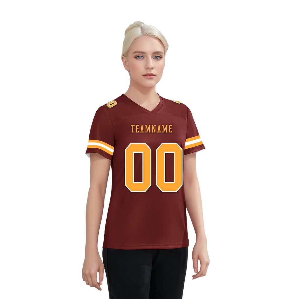 Custom Brown Classic Style Personalized Authentic Football Jersey FBJ02-bd0a70af - Coolcustomize