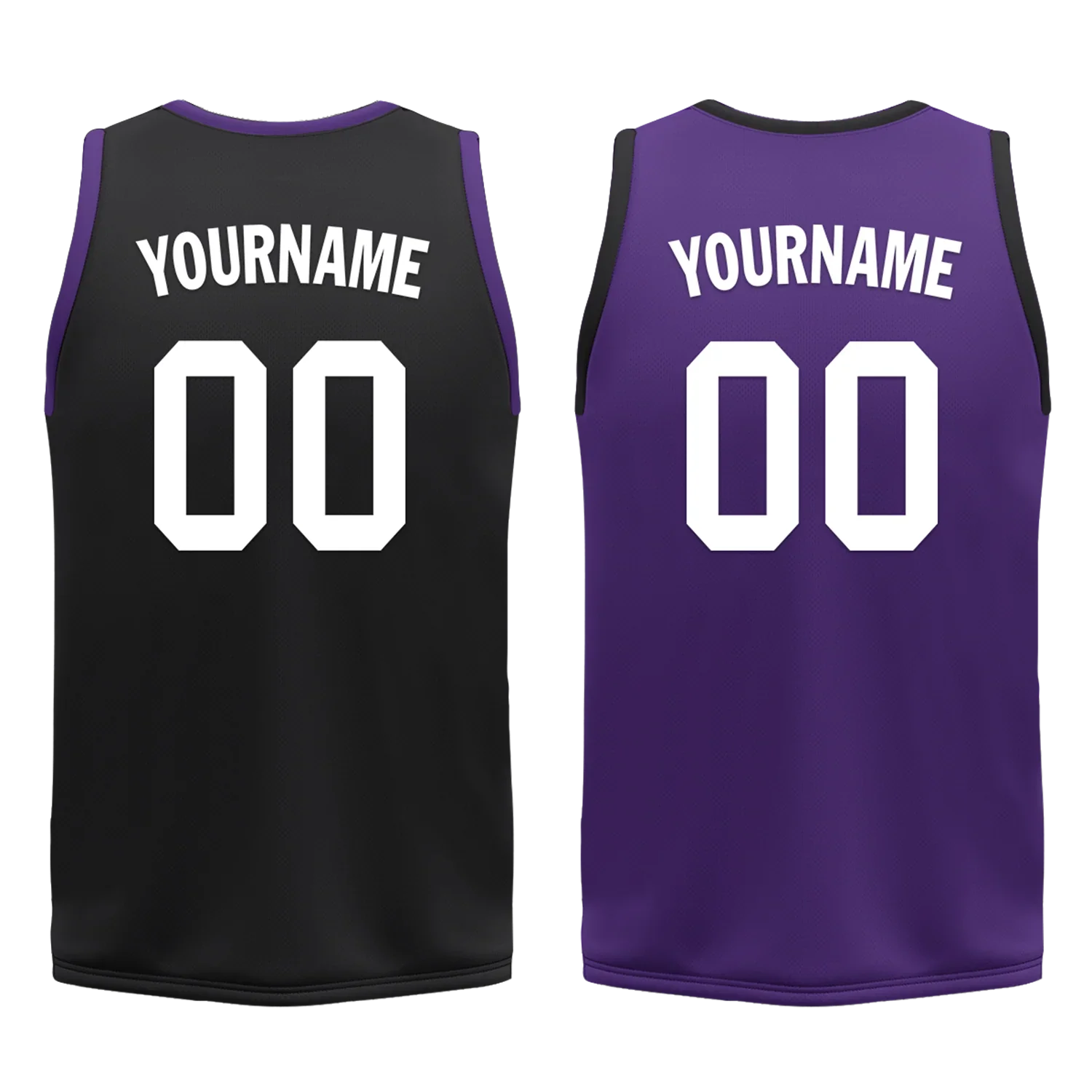 Custom Black Purple Classic Style Reversible Basketball Uniform Personalized Ordinary BBJR-D017035 - Coolcustomize