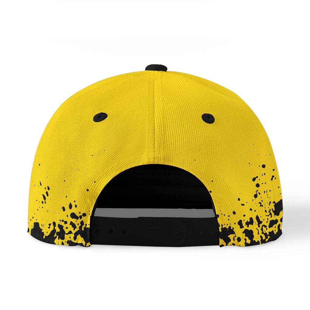 Custom Black Yellow Hat Sport Design Cap Stitched Adjustable Personalized YW061-D020231-7 - Coolcustomize