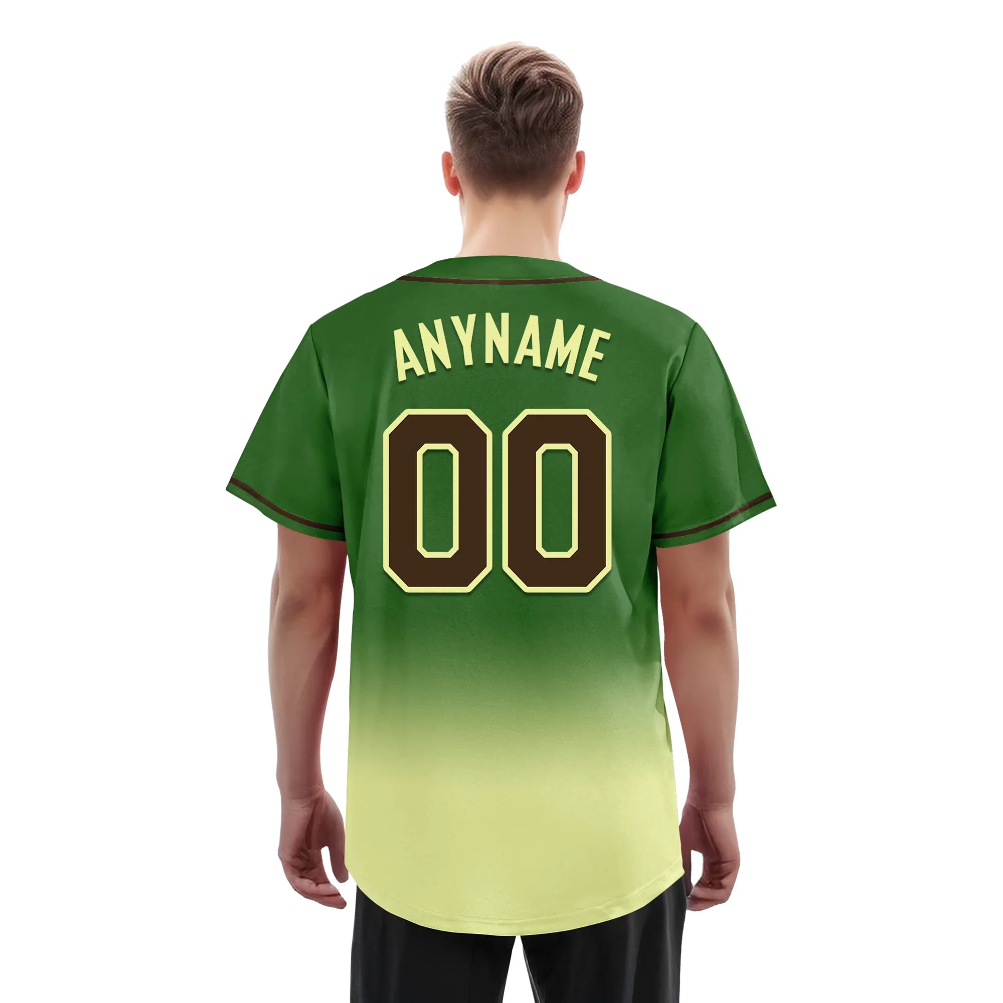Custom Green Fade Fashion Personalized Authentic Baseball Jersey BSBJ01-D0a70f7 - Coolcustomize