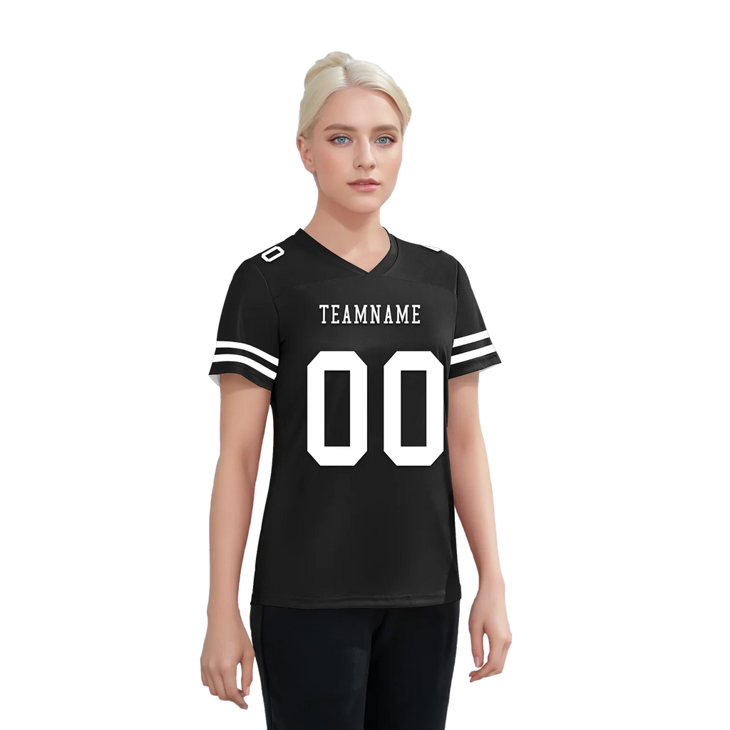 Custom Black Classic Style Personalized Authentic Football Jersey FBJ02-bd0a70bc - Coolcustomize