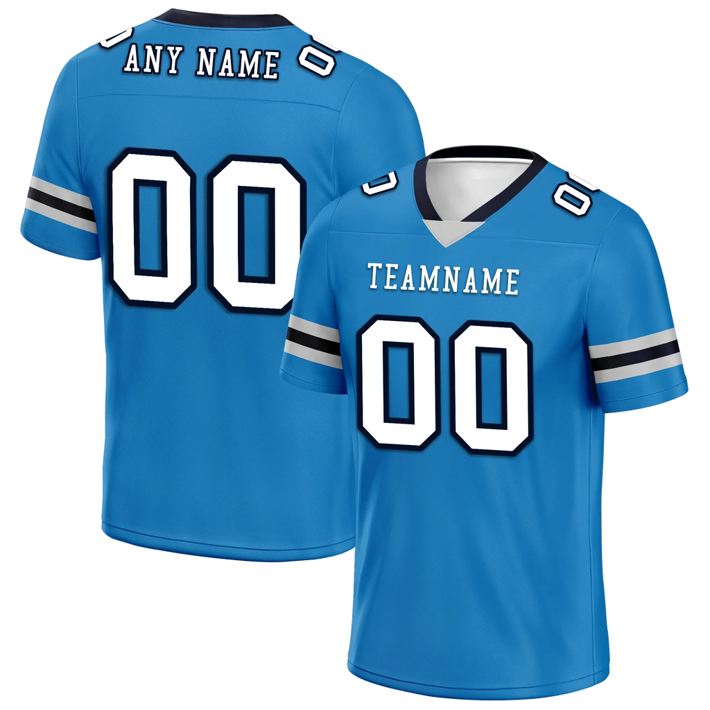 Custom Blue White Classic Style Personalized Authentic Football Jersey FBJ02-bd0a700c - Coolcustomize