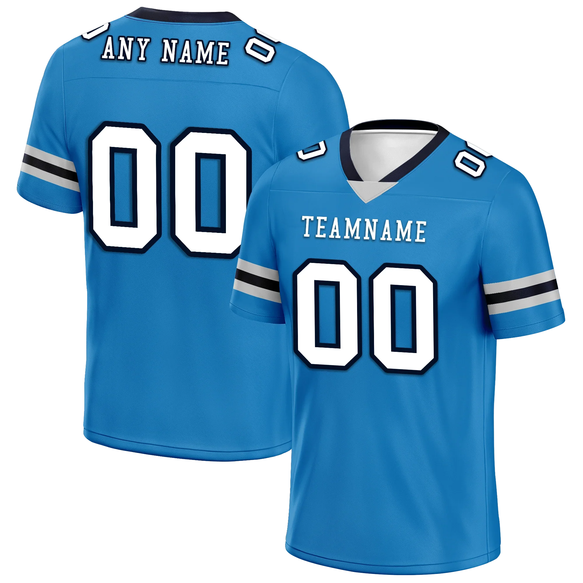 Custom Blue White Classic Style Personalized Authentic Football Jersey FBJ02-bd0a700c - Coolcustomize