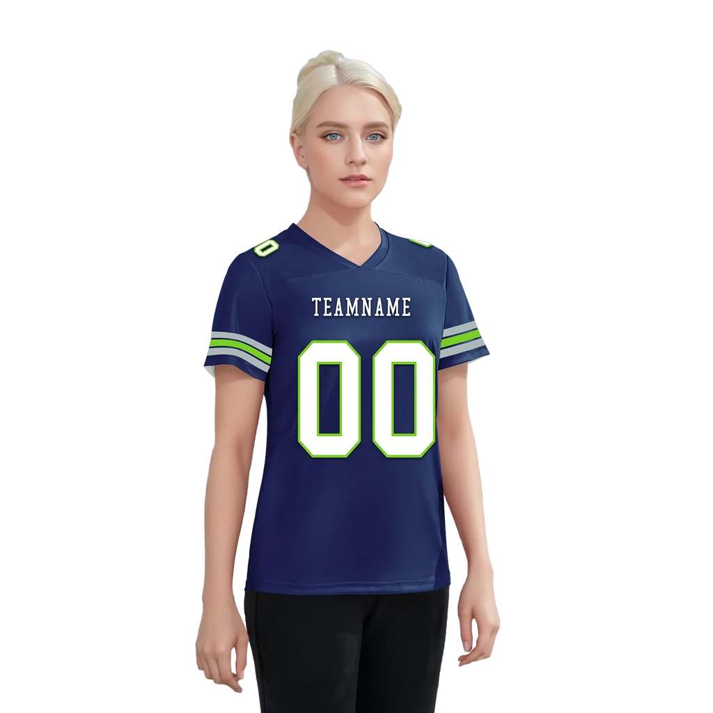 Custom Blue Classic Style Personalized Authentic Football Jersey FBJ02-bd0a70ad - Coolcustomize