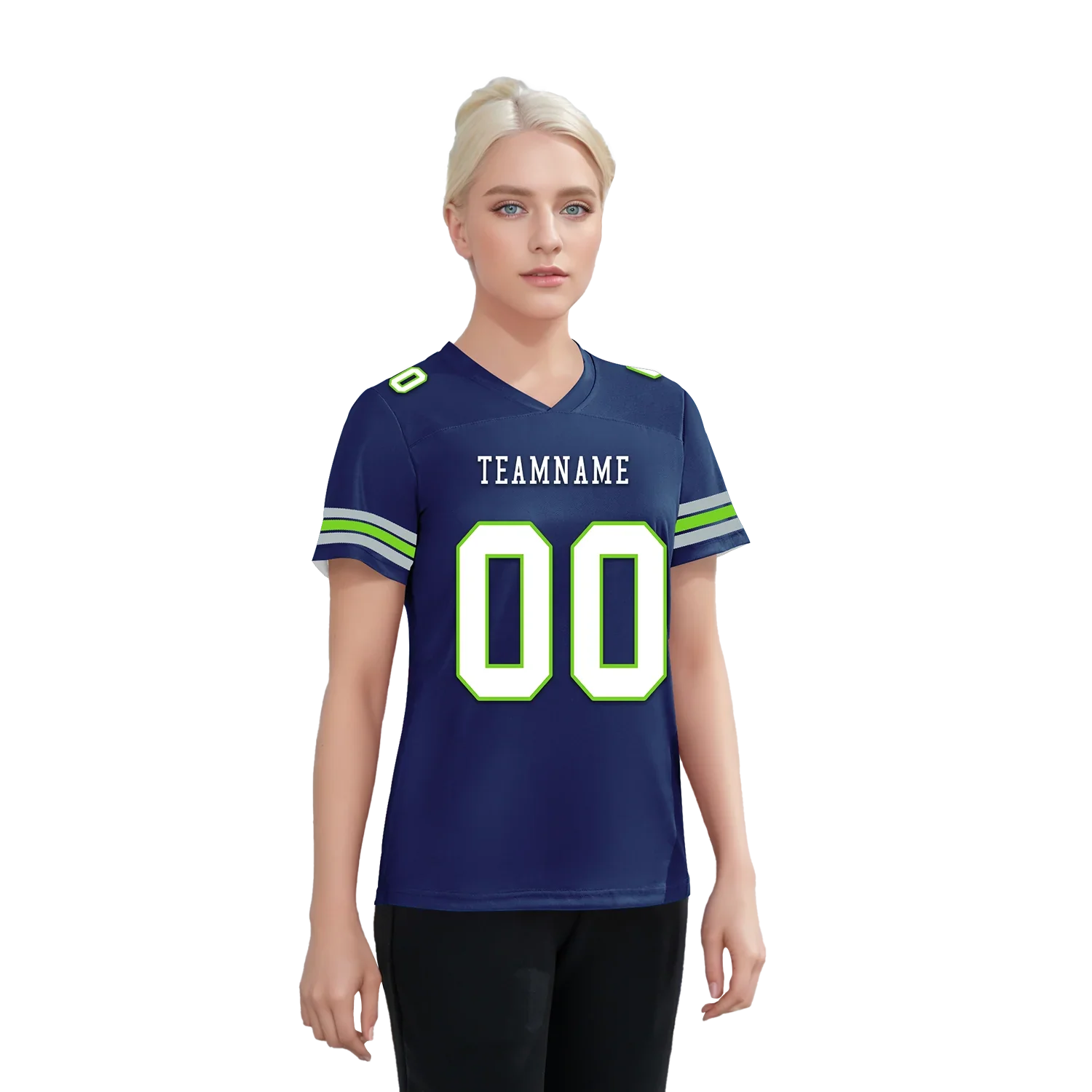 Custom Blue Classic Style Personalized Authentic Football Jersey FBJ02-bd0a70ad - Coolcustomize