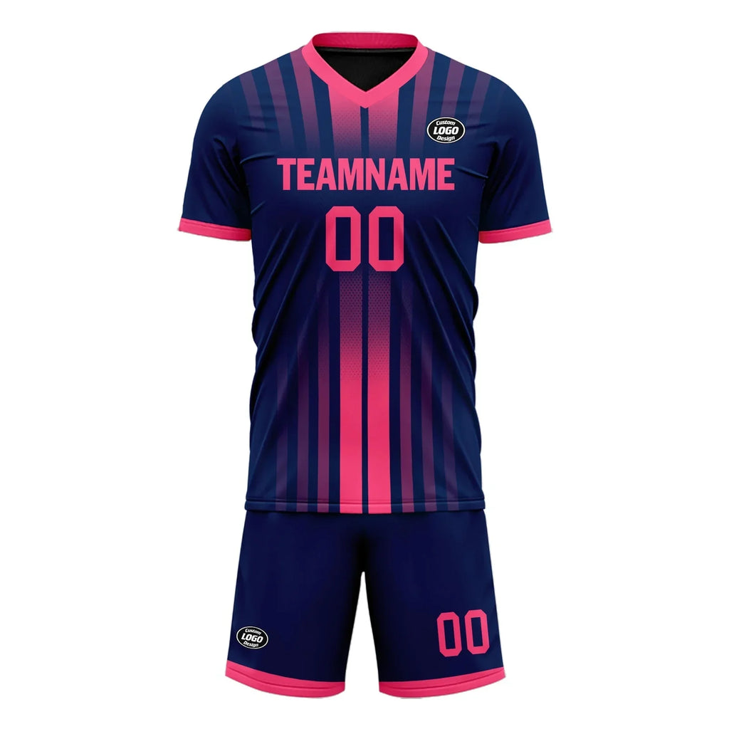 Custom Blue Pink Soccer Sets Jersey Personalized SCJ101-D020131-1 - Coolcustomize
