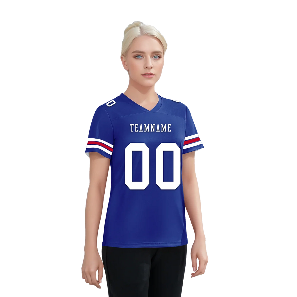 Custom Blue Classic Style Personalized Authentic Football Jersey FBJ02-bd0a70aa - Coolcustomize