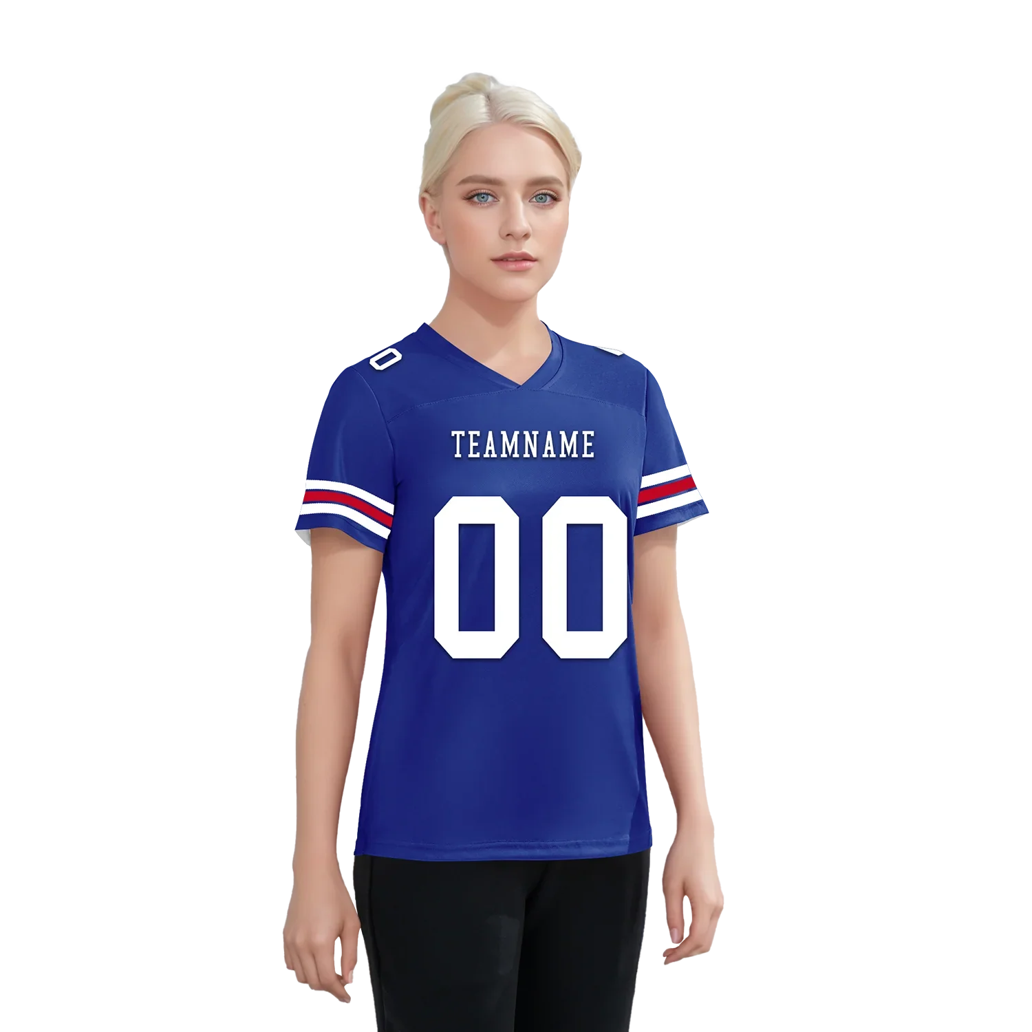 Custom Blue Classic Style Personalized Authentic Football Jersey FBJ02-bd0a70aa - Coolcustomize
