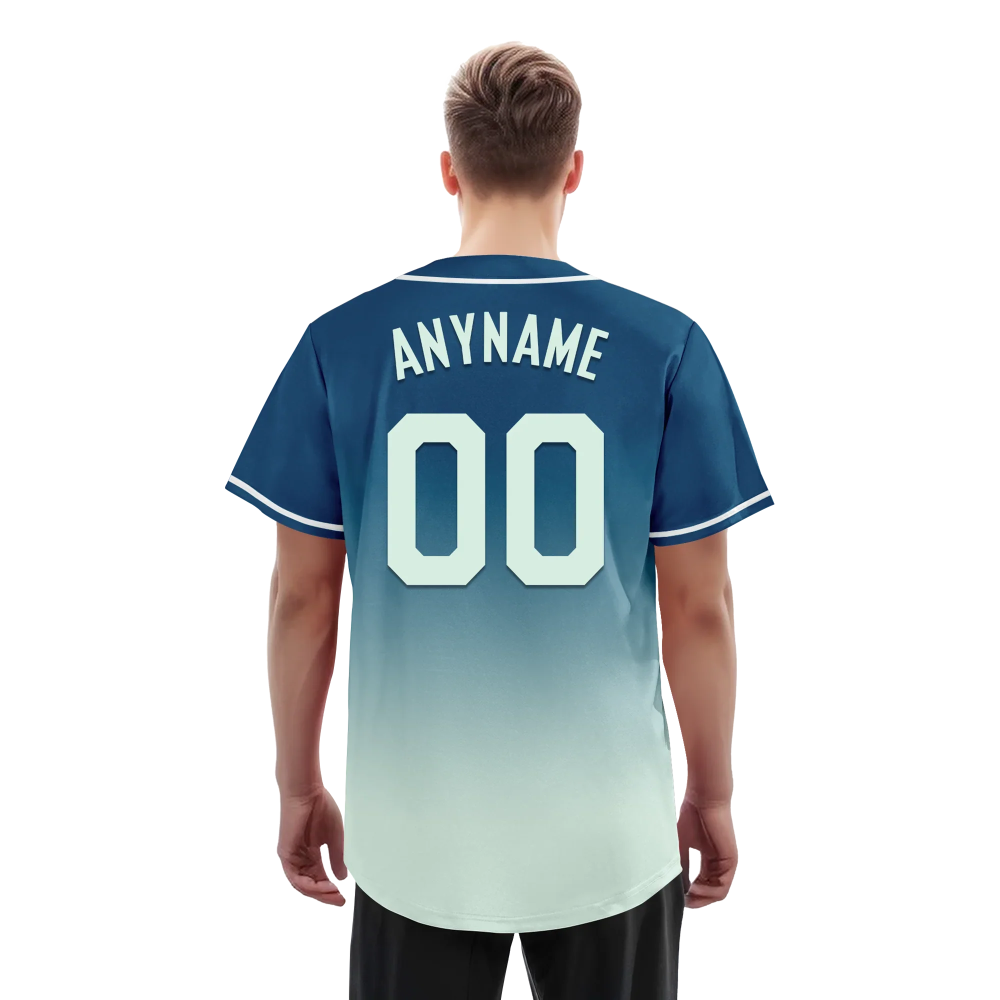 Custom Blue Fade Fashion Personalized Authentic Baseball Jersey BSBJ01-D0a70f9 - Coolcustomize