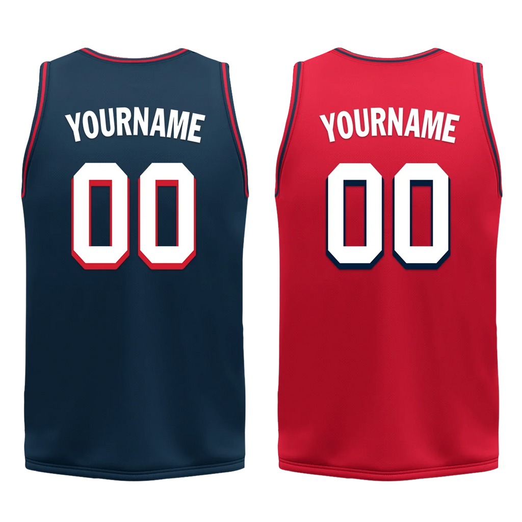 Custom Blue Red Classic Style Reversible Basketball Uniform Personalized Ordinary BBJR-D017021 - Coolcustomize