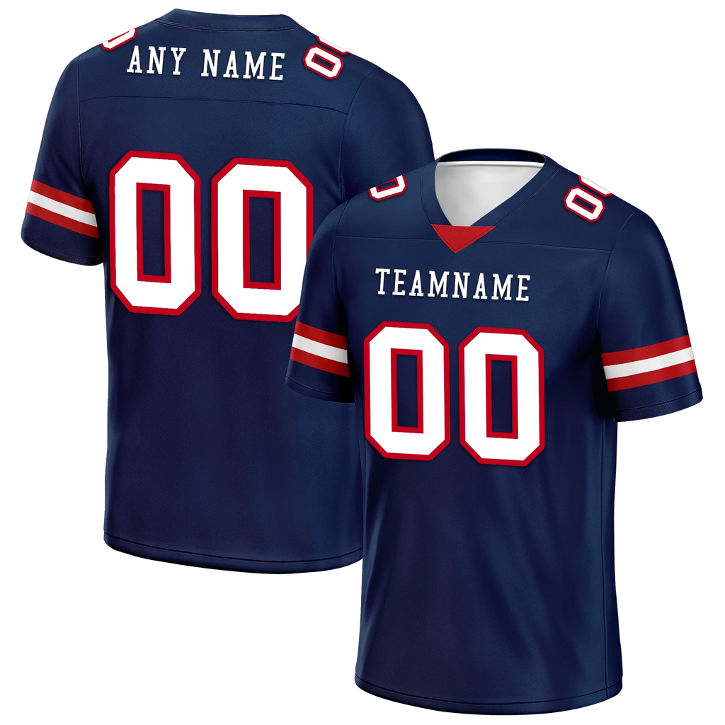 Custom Blue Classic Style Personalized Authentic Football Jersey FBJ02-bd0a70b0 - Coolcustomize