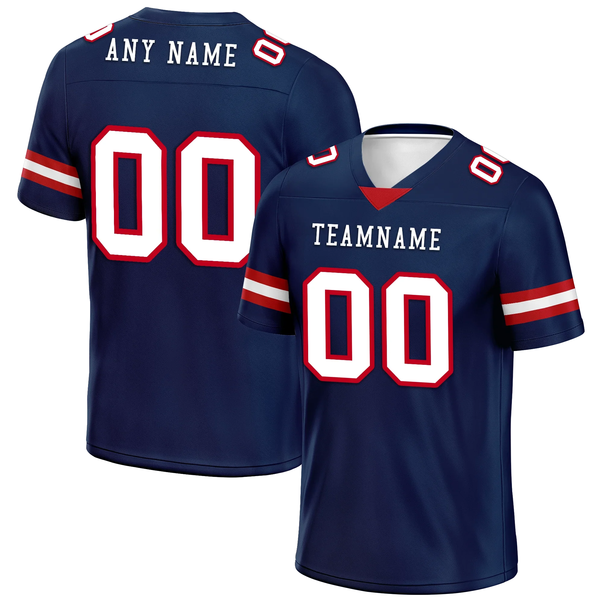 Custom Blue Classic Style Personalized Authentic Football Jersey FBJ02-bd0a70b0 - Coolcustomize