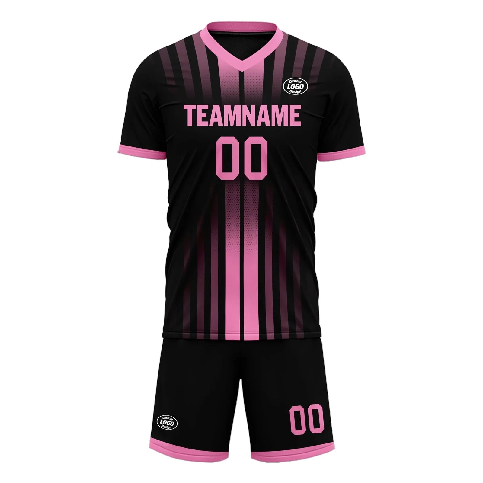 Custom Black Pink Soccer Sets Jersey Personalized SCJ101-D020131-5 - Coolcustomize