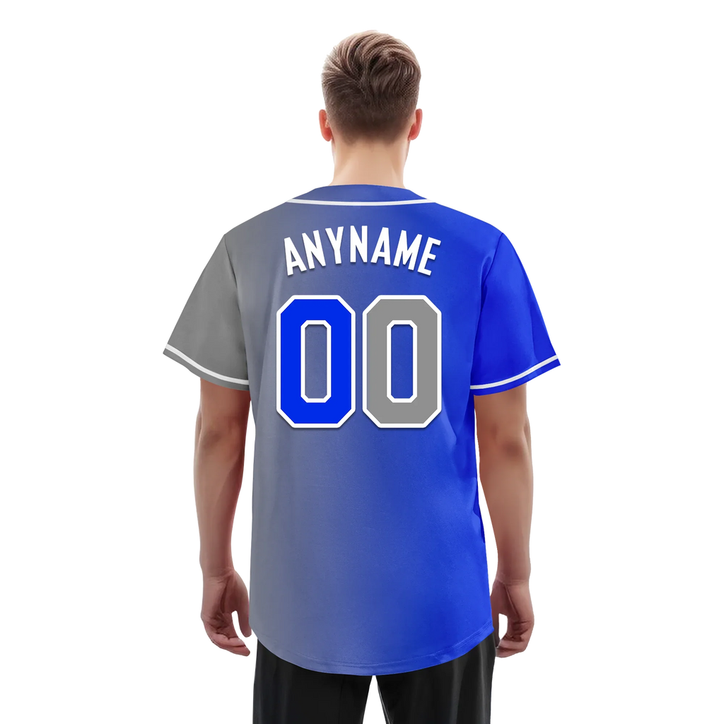 Custom Blue Grey Gradient Fashion Personalized Authentic Baseball Jersey BSBJ01-D0a709a - Coolcustomize