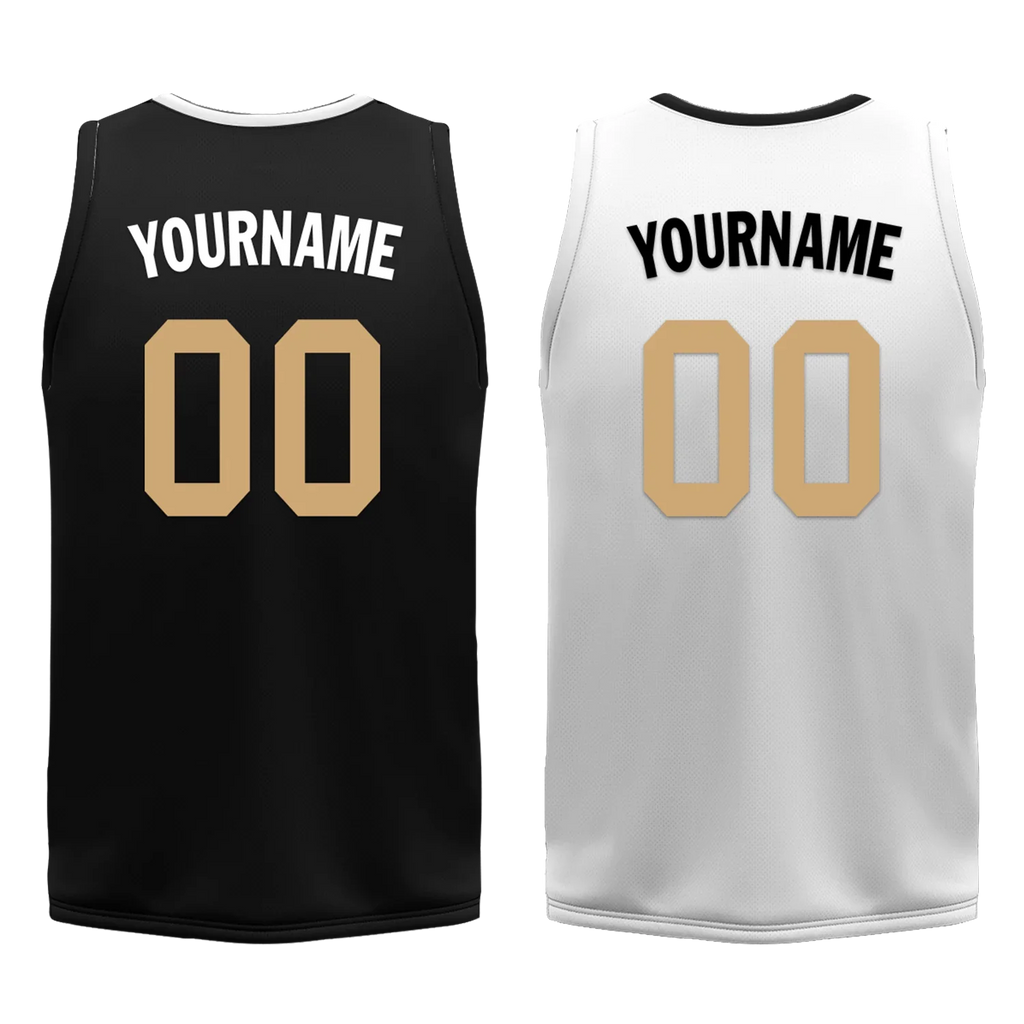 Custom Black White Classic Style Reversible Basketball Uniform Personalized Ordinary BBJR-D017044 - Coolcustomize
