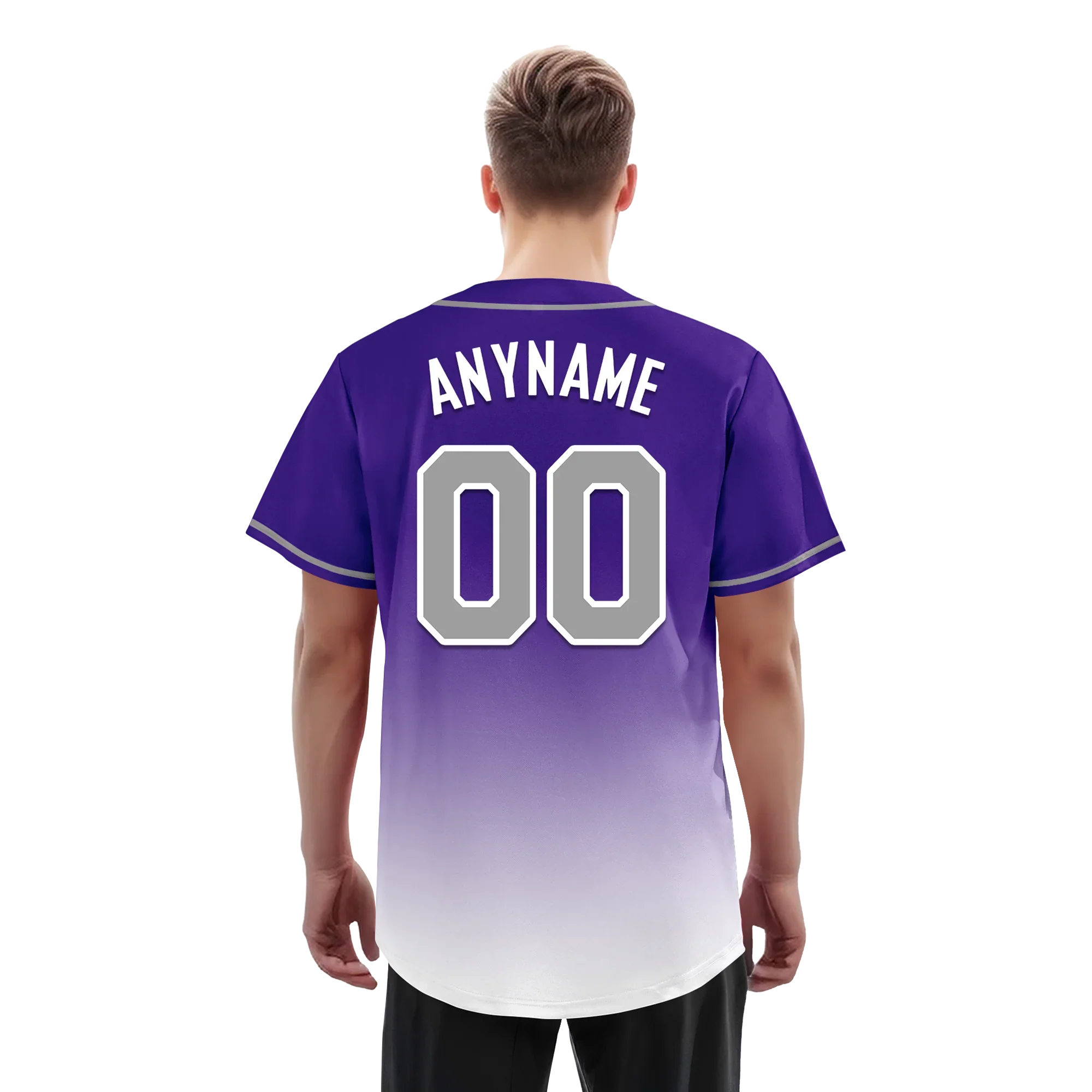Custom Purple White Fade Fashion Personalized Authentic Baseball Jersey BSBJ01-D0a70eb - Coolcustomize