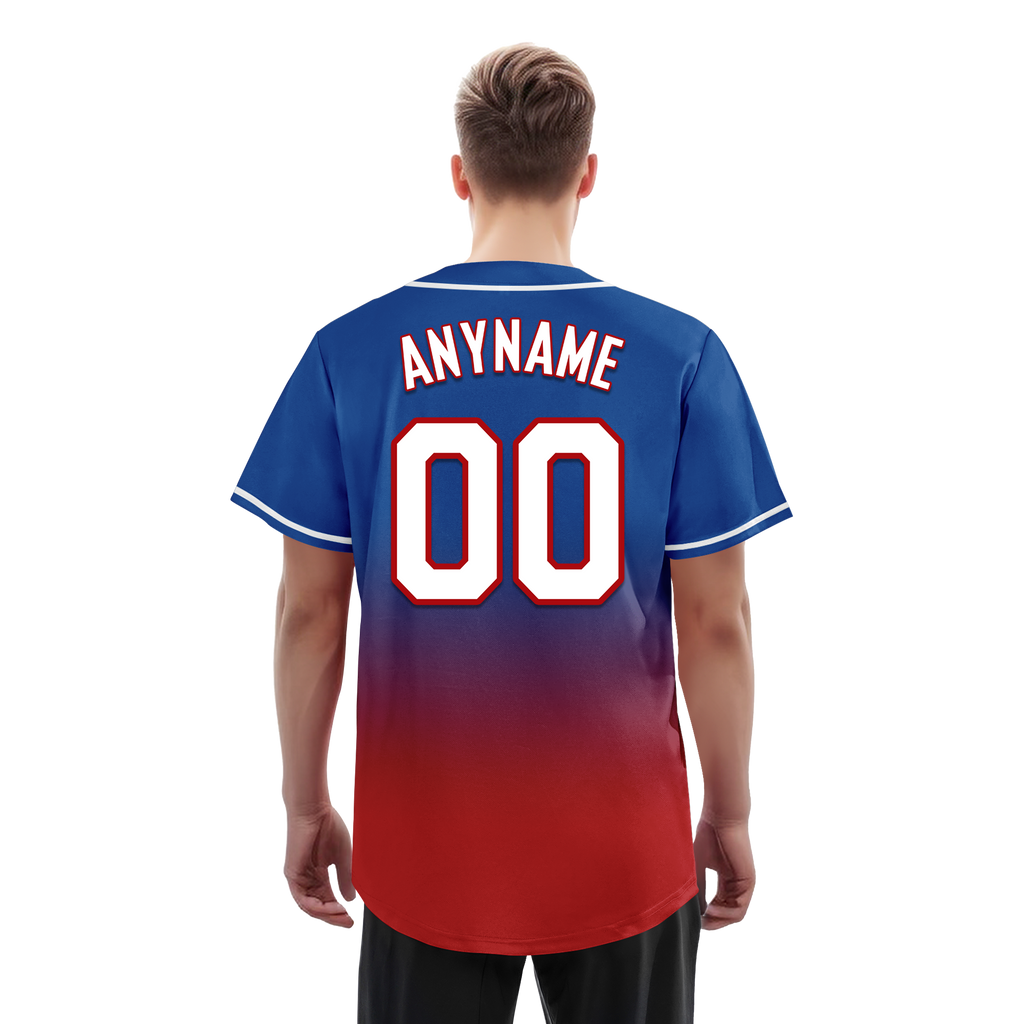Custom Blue Red Fade Fashion Personalized Authentic Baseball Jersey BSBJ01-D0a70bd - Coolcustomize
