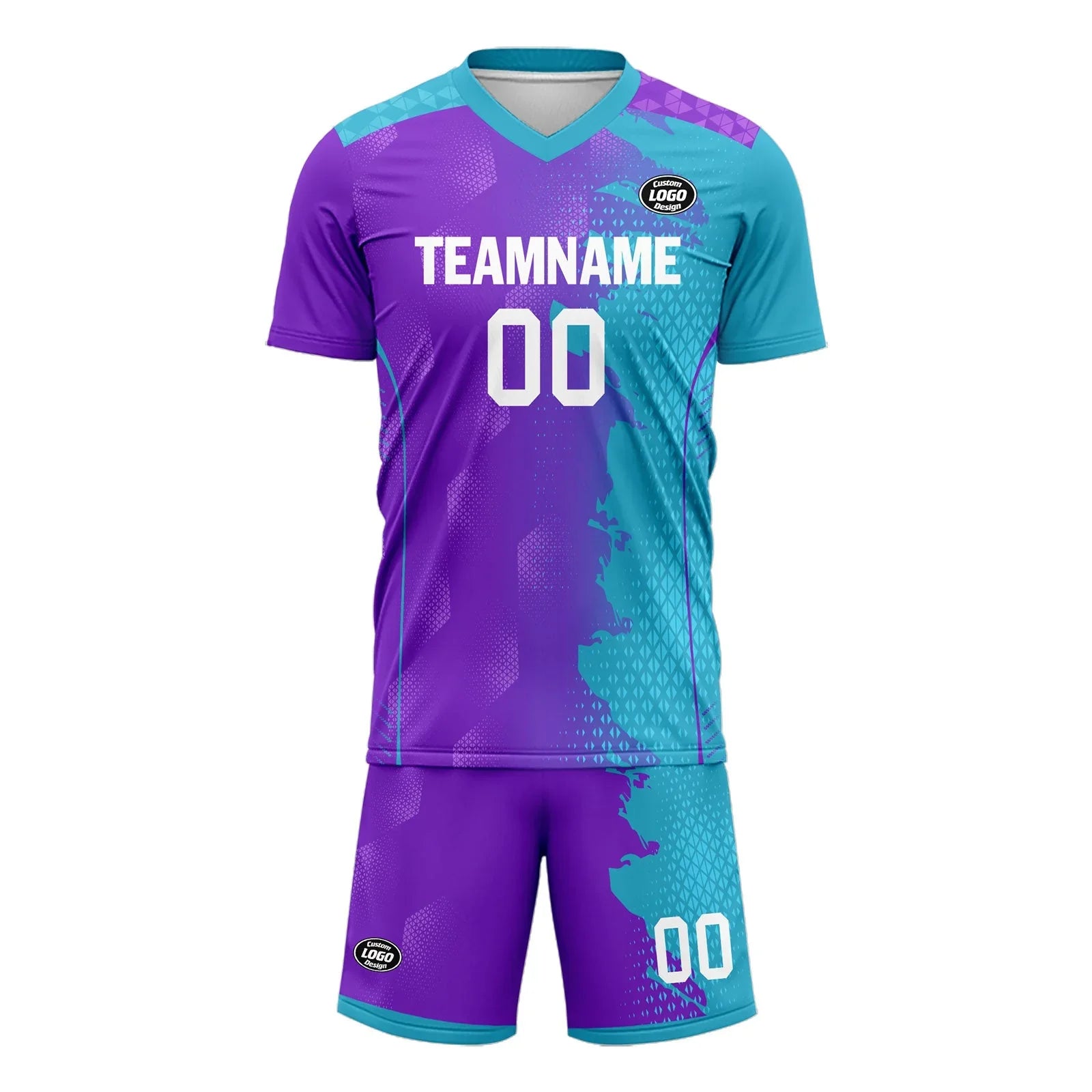 Custom Blue Purple Soccer Sets Jersey Personalized SCJ101-D020210-8 - Coolcustomize