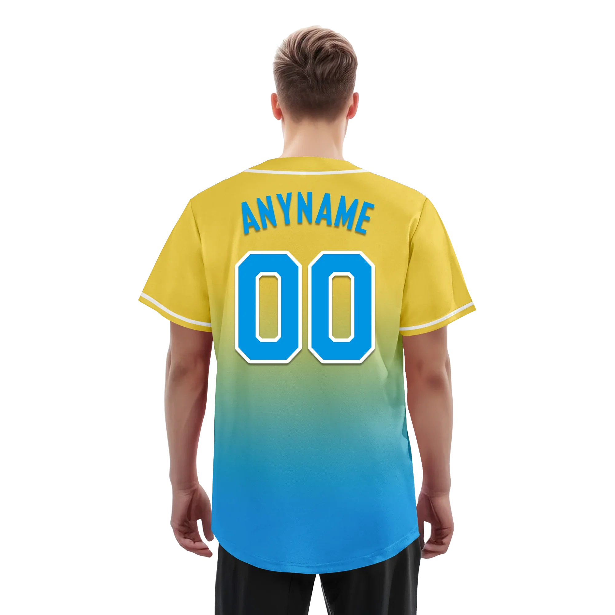 Custom Yellow Blue Fade Fashion Personalized Authentic Baseball Jersey BSBJ01-D0a70fc - Coolcustomize