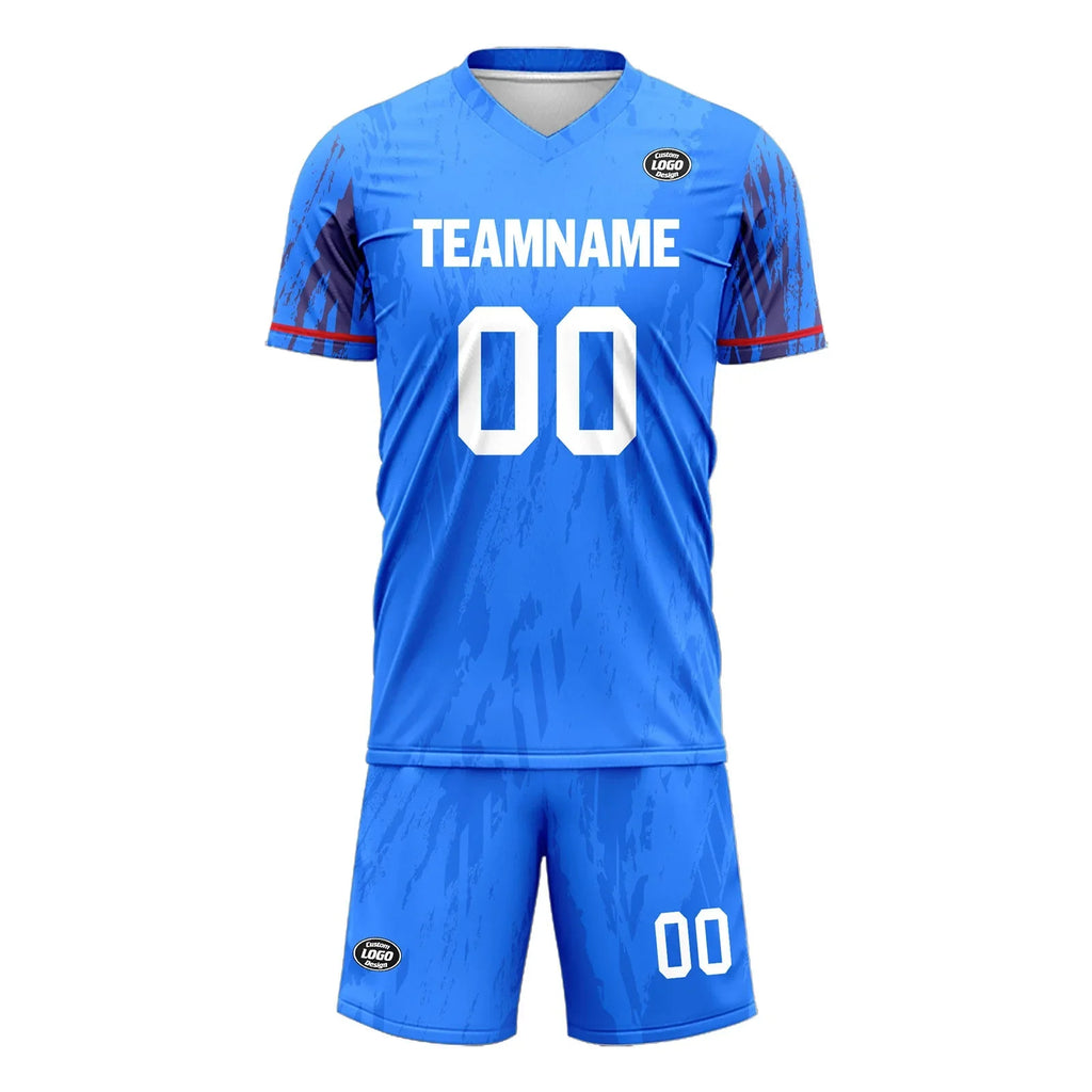 Custom Blue Soccer Sets Jersey Personalized SCJ101-D28019 - Coolcustomize