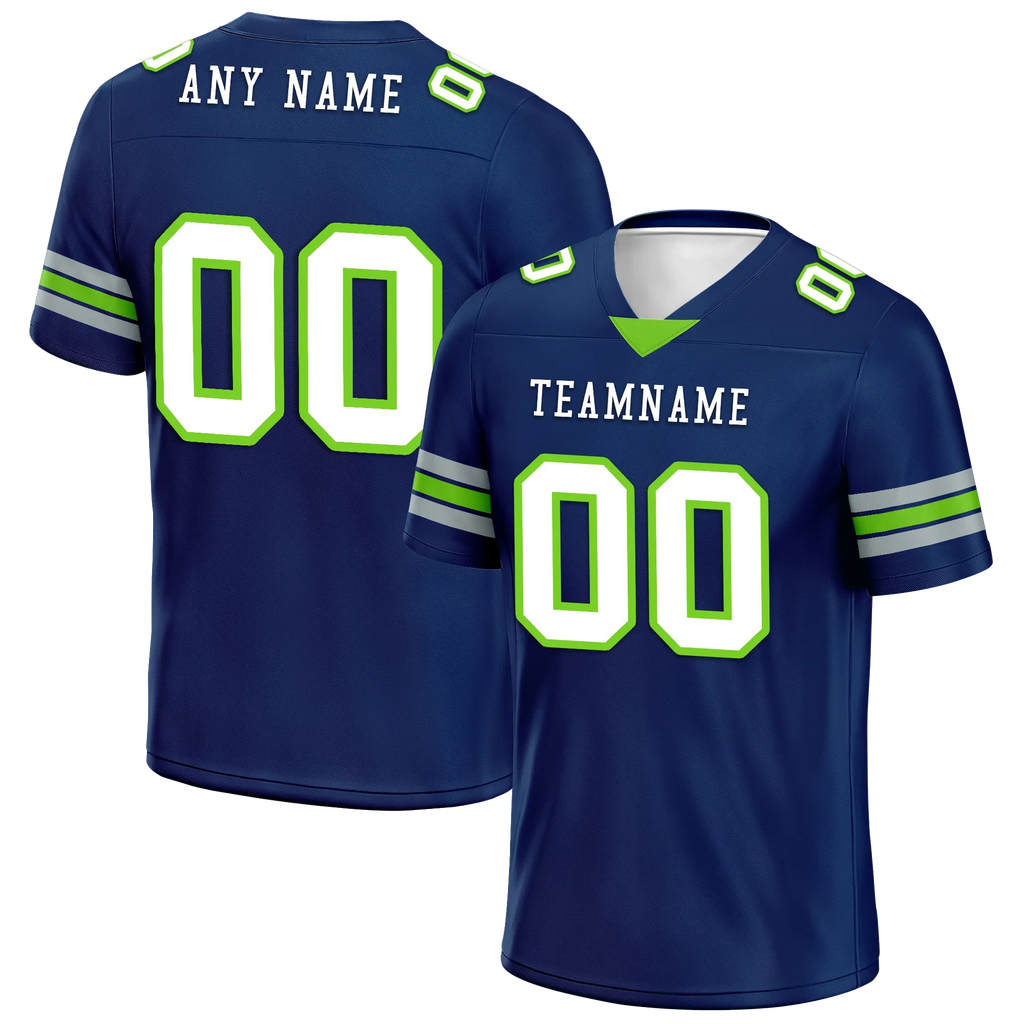 Custom Blue Classic Style Personalized Authentic Football Jersey FBJ02-bd0a70ad - Coolcustomize